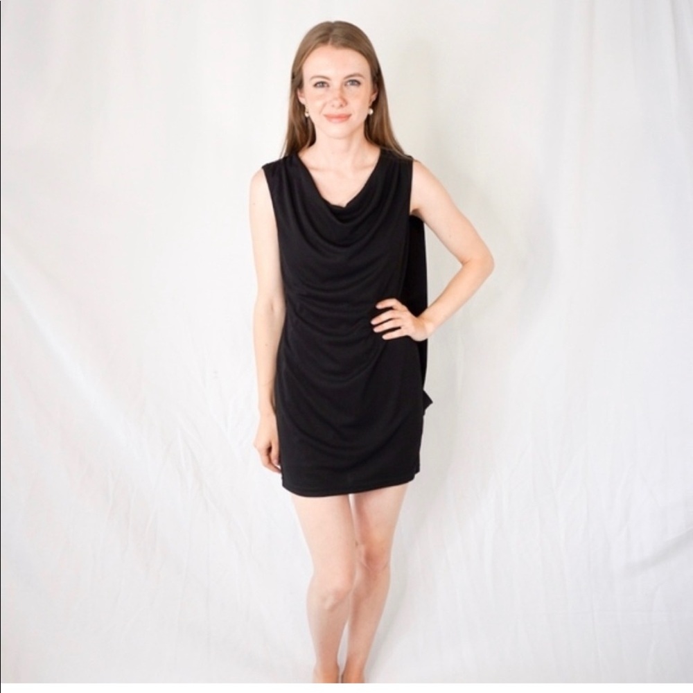 Alexander McQueen Caped Black Mini Dress